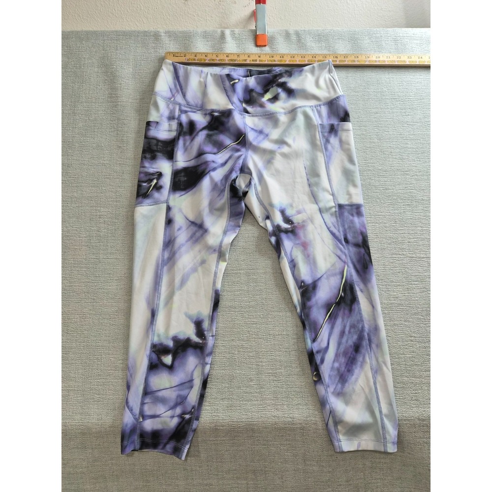 Avia Leggings Womens XL (16-18) Multicolor Tie Dye Athleisure Workout Running